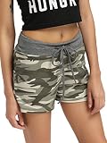 SweatyRocks Camouflage Workout Yoga Shorts Pants Hot Shorts Women Summer Casual Shorts Green L