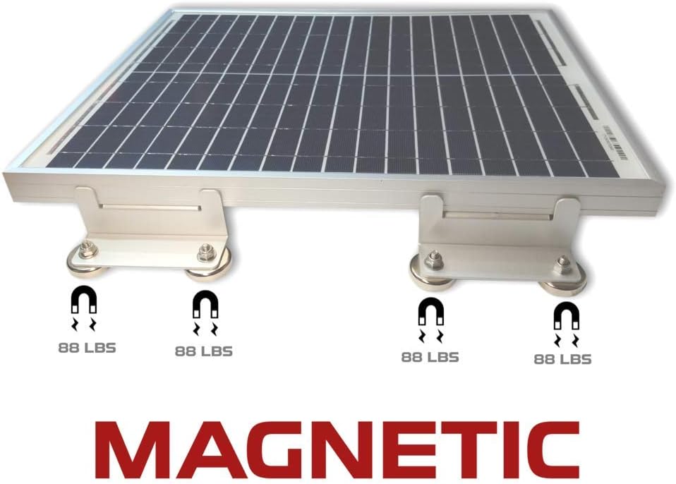 Cutting Edge Power Magnetic Solar Panel Mount Bracket, 700 lbs Holding Force Mounting Brackets (8): Garden & Outdoor