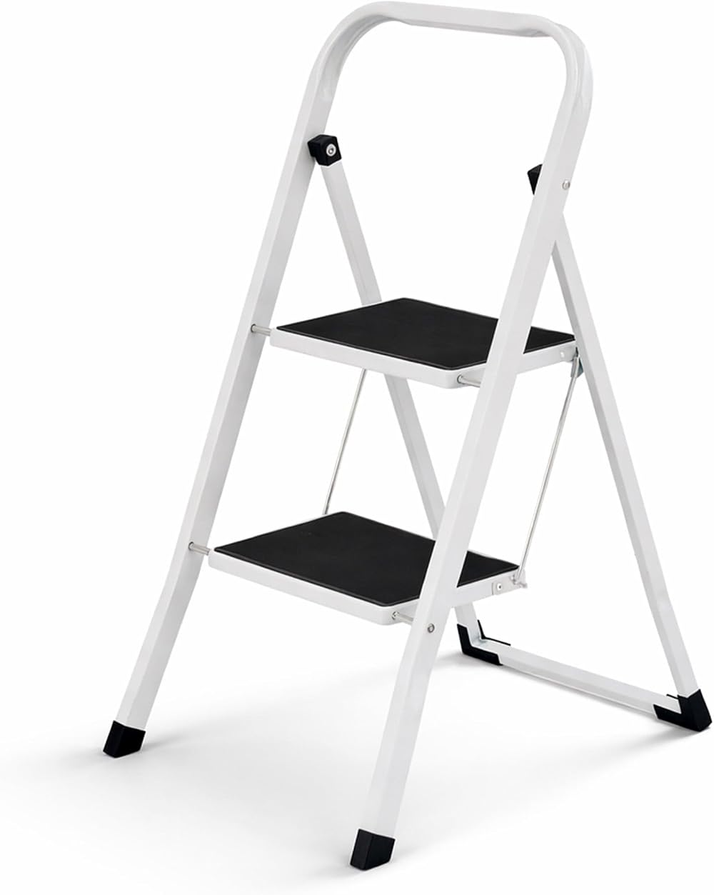 Oypla Foldable 2 Step Ladder Non Slip Steel Stepladder