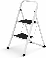 Oypla Foldable 2 Step Ladder Non Slip Steel Stepladder
