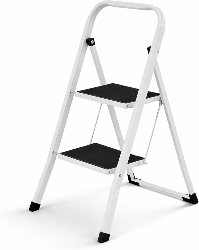 Oypla Foldable 2 Step Ladder Non Slip Steel Stepladder