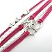 Willtoo DIY Style Jewelry fashion Leather Cute Infinity Charm Bracelet (Hot Pink)