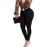 KUNMI Womens Curvy High Waist Stretch Butt Lifting Skinny Colombian Jeans