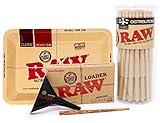 RAW Lean Size Pure Hemp Pre-Rolled Cones (50 Pack Starter Kit)