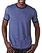 Anvil Adult Lightweight Ringer T-Shirt, Hthr Blue/Nvy, Large