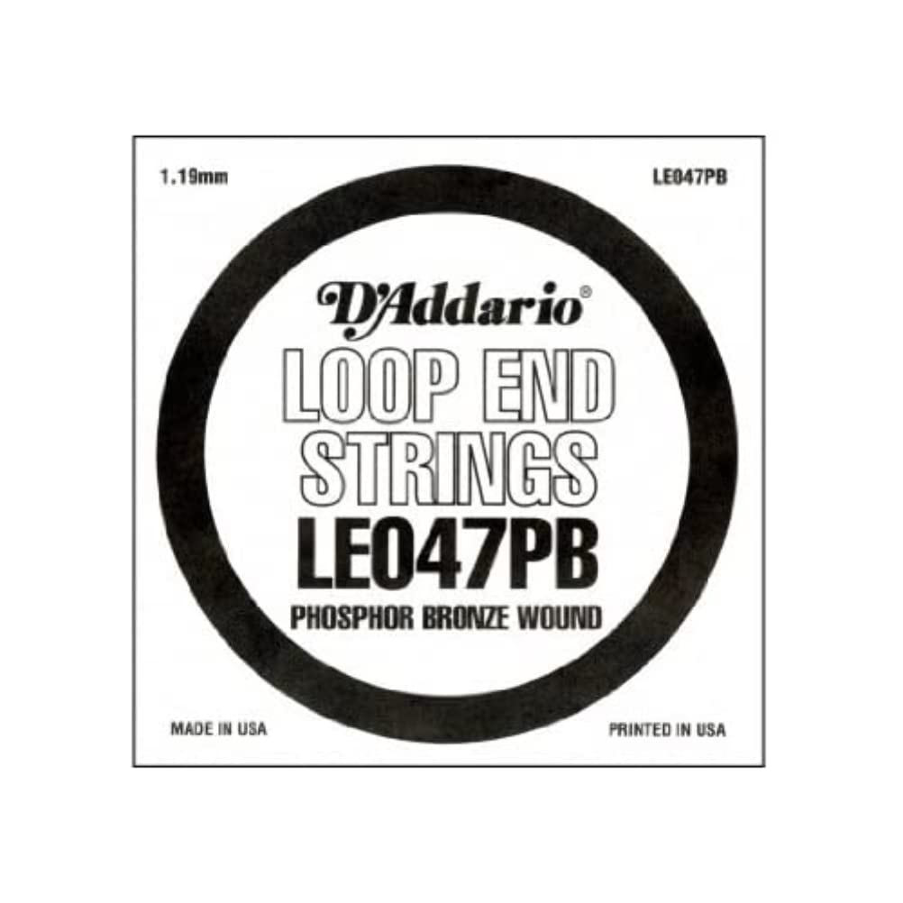 D'Addario .047 Phosphor Bronze Loop End Single String
