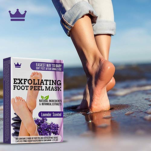 Exfoliating Foot Peel Mask Two Pairs of Booties for Smooth and Soft