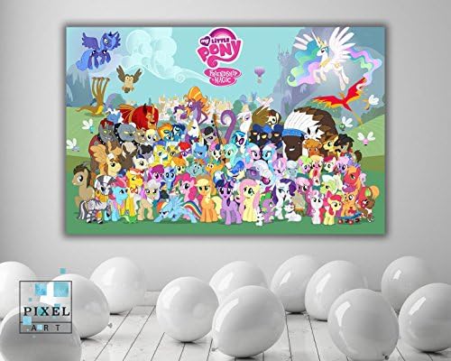 My Little Pony Tv Show Canvas Print Wall Hanging Framed Art