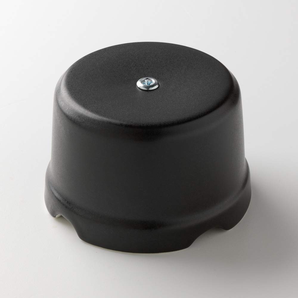 Klartext Belle ÉPOQUE Vintage Style 75mm Diameter Fine Bone China Fabric Cable Box - Matt Black