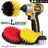 Drillbrush Drill Brush Scrub Brush Drill Attachment Kit - Drill Powered Cleaning Brush Attachments - Time Saving Cleaning Kit - Our Drill Brush Attachment kit is Great for Cleaning Tile and Grout