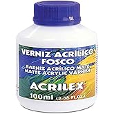 Verniz Acrílico Fosco, Acrilex, Incolor, 100 ml