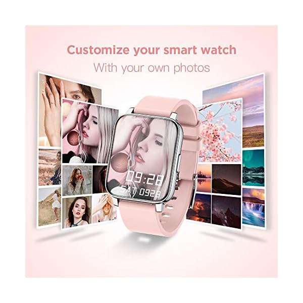 Smart-Watch-169-Touch-Screen-Smartwatch-Fitness-Tracker-Watch-with-Heart-Rate-and-Sleep-Monitor-Step-Counter-Activity-Tracker-IP67-Waterproof-Pedometer-Watch-for-Women-Men-for-Android-iOS-Pink Smart Watch 1.69 Touch Screen Smartwatch Fitness Tracker Watch with Heart Rate and Sleep Monitor Step Counter Activity…