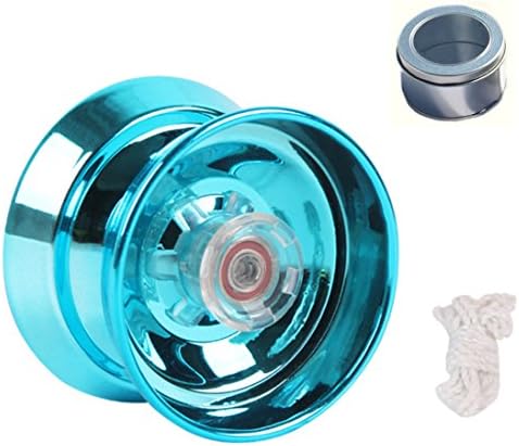 HOUSWOUKER Yo Yo Newest Design Polished Alloy Aluminum Yo-yo Ball&amp;Box(Blue)
