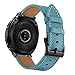 GOSETH Compatible with Galaxy Watch 3 41mm Band/Gear Sport/Galaxy Active 2 Bands, 20mm Leather Replacement Strap Compatible for Galaxy Watch 3 41mm/Gear Sport/Galaxy 42mm(Blue)