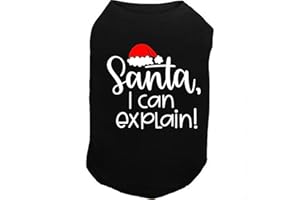 SUEOSU Christmas Dog Shirt for Pet Clothes Funny Christmas Graphic Shirt Breathable Stretchy Costumes (black-11xmas, Medium)