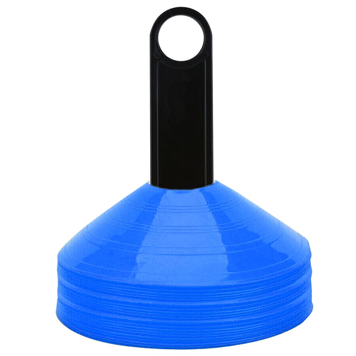 Easy Funny Football Sports Training Disc Boundry Marking Cones One Colour Set Of 20 (Blue)