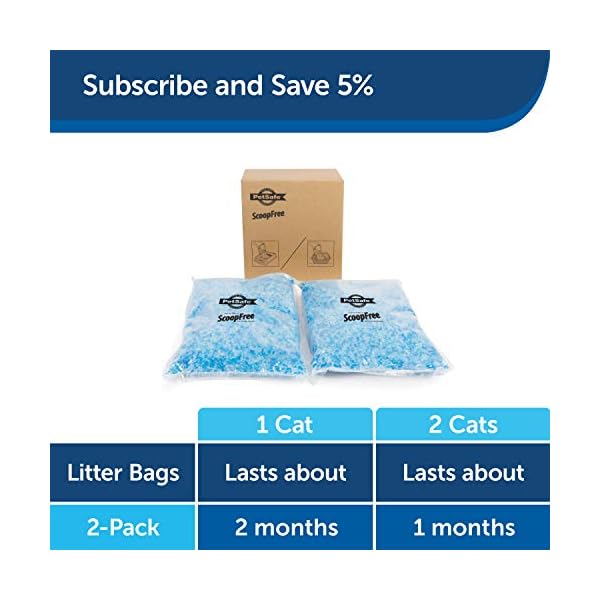 PetSafe Scoopfree Premium Blue Non Clumping Crystal Cat Litter, Reusable Tray Litter, Odour Control, Low-Tracking, 99…