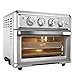 Cuisinart Convection Toaster Oven Air Fryer with Light, Silver (TOA-60) with Cuisinart Advantage 12-Piece Knife Set & Home Basics Two Tone Bamboo Cutting Board