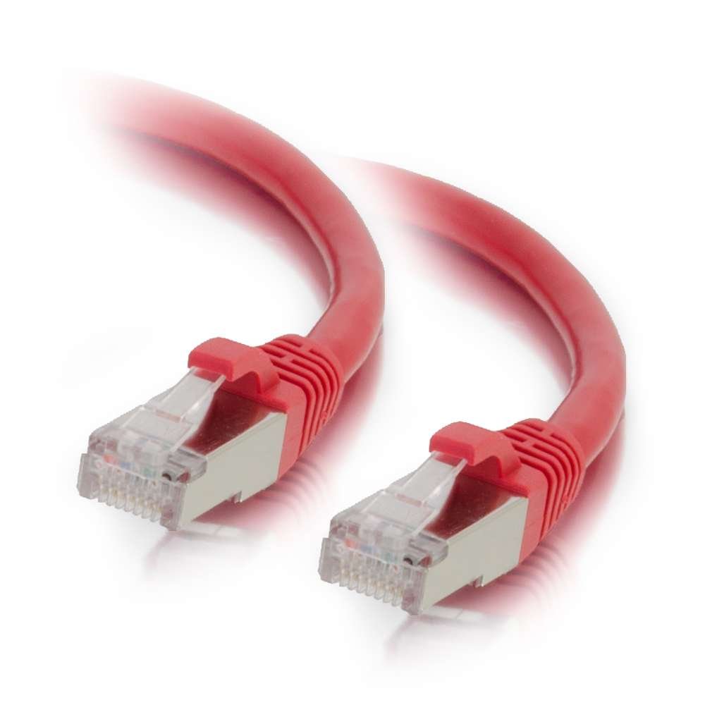 C2G/Cables to Go 00852 Cat6 Snagless Shielded (STP) Network Patch Cable, Red (12 Feet/3.04 Meters)