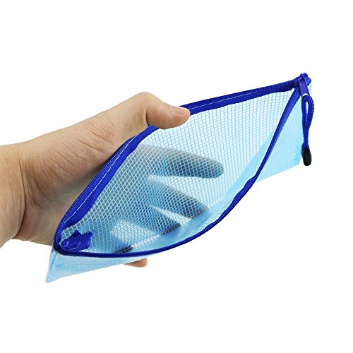 Newbested 30 PCS 5 Colors A4 Plastic Zip File Paper Document Folder Bags Storage Pouch Waterproof Plastic Double Layer Zipper File Bags Invoice pouches Bill Bag Pencil Pouch Pen Bag