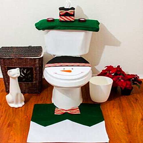 Eiala christmas decoration santa toilet seat cover & rug &…
