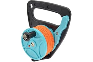 Hi.FANCY Diving Rope Reel with Handle Stopper Line Winder Spool Wheel Accessories, Blue