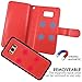 Galaxy S8 Plus Cases,Magnetic Detachable Lanyard Wallet Case with [8 Card Slots+1 Photo Window][Kickstand] for Galaxy S8 Plus-6.2 inch, CASEOWL 2 in 1 Premium Leather Removable TPU Case(Red)