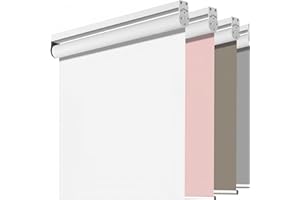 Cordless Blackout Roller Shades for Windows Thermal Insulated UV Protection Child Pet Safe Blinds Full Blackout Shades for Be