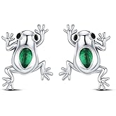 BOIGEGU Frog Earrings for Women Christmas Stocking Stuffers Vintage Frogs Shaped Stud Earrings Funny Cute 3D Animal Earrings Jewelry Gifts
