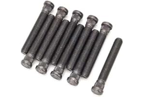 Moser Engineering Wheel Stud, 7/16-20 in Thread, 2.875 in Long, 0.480 Knurl, Steel, Black Oxide, Set of 10