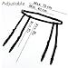 Women's Elastic Stocking Clip Garter Adjustable Suspender Simple Single Belt Design Thigh high Stocking Accessories(Black)