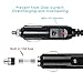 KUNCAN 4FT 12-24V Double Male to Male Cigarette Lighter Plug Extension Cable, with LED Lights, 16 AWG Heavy Duty Cable, Power Charger Cord, Fuse 10A