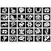 Tattoo Stencil Kit , Body Glitter Tattoo Stencils , Temporary Tattoo For Kids , Teenagers & Adultssigns For Party