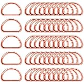 YESSZ Metal D Ring Buckle Semi-Circular Webbing Buckle for bags purse Keychains Belts dog collar sewing Accessories 50Pcs