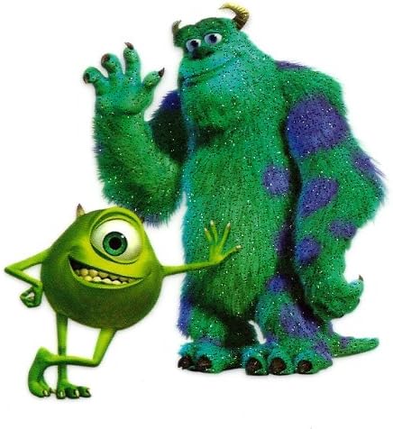 James Sullivan aka Sulley & Mike Wazowski in Monsters Inc Monsters University Movie Disney Heat Iron On Transfer 2.5X2.75 inch