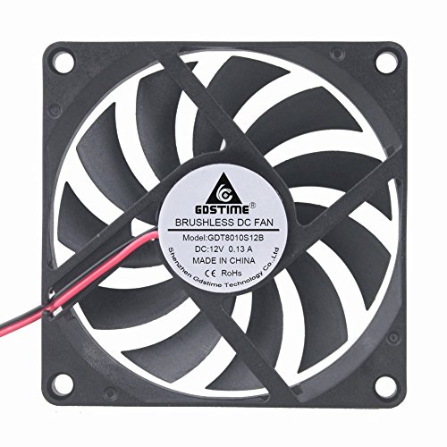 GDSTIME Radiator 80mm x 80mm x 10mm 12V Brushless DC Cooling Fan - Thumbnail 3