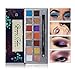 Colorful Eyeshadow Palette - FEITA Professional Colors Eye shadow 14 Bright Colors Makeup Palette with Eyeshadow Brush - Matte and Metal Glitter Powder Long Lasting Waterproof