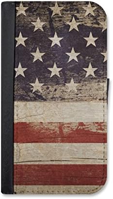 Stars and stripes American flag Samsung Galaxy S8 Leather Wallet Case By Little Brick Press (Not for the S8 Plus)