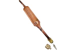 REFRIGE-AIR Copper Filter Drier 1/4" x 1/4" with Charging Valve – Bi-Directional Liquid Line Filters for R134A R502 R22 R12 –