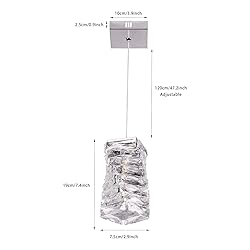 Cainjiazh Crystal Pendant Light Fixture Modern