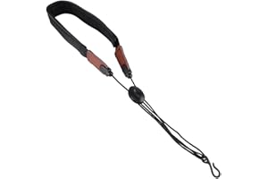 Universal Adjustable Saxophone Neck Strap, Soft PU Leather with Metal Hook, Thick Pad, Black, for Saxophone and Bass Clarinet