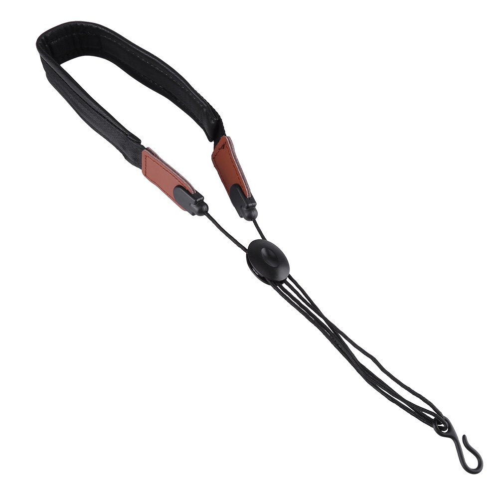 Estink Saxophone Neck Strap, 47cm Adjustable Soft PU Leather with Metal Hook for Alto Tenor Baritone Soprano Clarinet