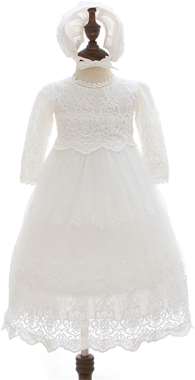 long sleeve christening gown