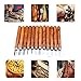 Ilyever 15-Piece Carbon Steel Wood Carving Knife Tools with Whetstones and Reusable Pouch - Retro