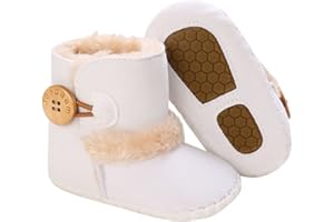 Jonbaem Newborn Baby Boys Girls Snow Winter Boots Infant Toddler Soft Sole Winter Warm Crib Booties Shoes