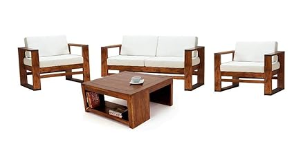 Tg Furniture Solid Wood 4 Seater Sofa For Home 2 1 1 Sheesham