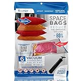 RoomierLife Premium Jumbo Space Saver Bags 40x30 inches 6-Pack Ziplock Vacuum Storage Bags