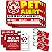 Pet Alert Stickers & Static Clings - FIRE Safety Alert and Rescue (10 Pack) - 7 mil -UV Laminated - 3 Key Tags - 3 Cards Save Your Pets encase of Emergency or Danger Pets in Home