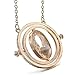 SunbriloStore Time Turner Necklace Hermione Wizardry Hourglass Necklace Time Turner Rotating Pendant in Exquisite Box(Golden)