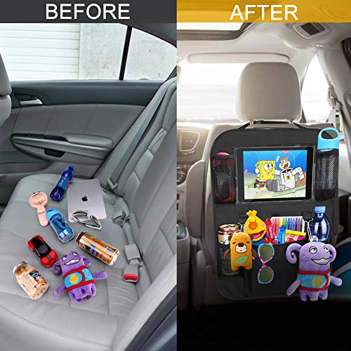 image for Adevena Car Backseat Storage Organizer, Car Seat Back Protectors Kick 